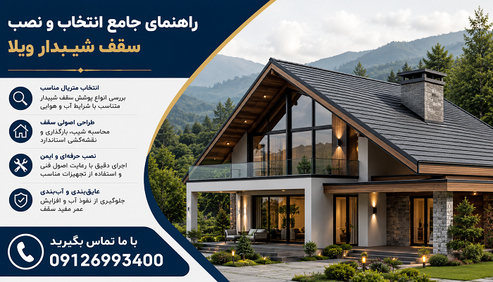 راهنمای جامع انتخاب و نصب سقف شیبدار ویلا